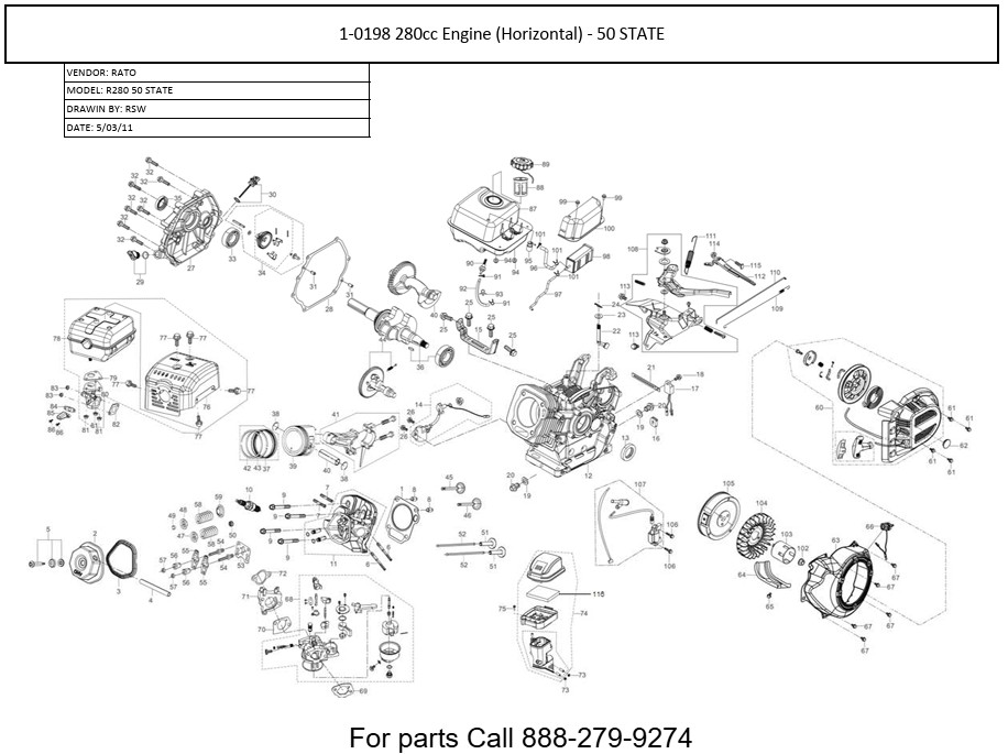 MITM 1-0198 engine repair parts